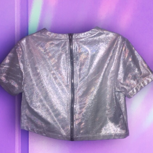 Holographic Rehab Crop Top - Picture 2 of 8